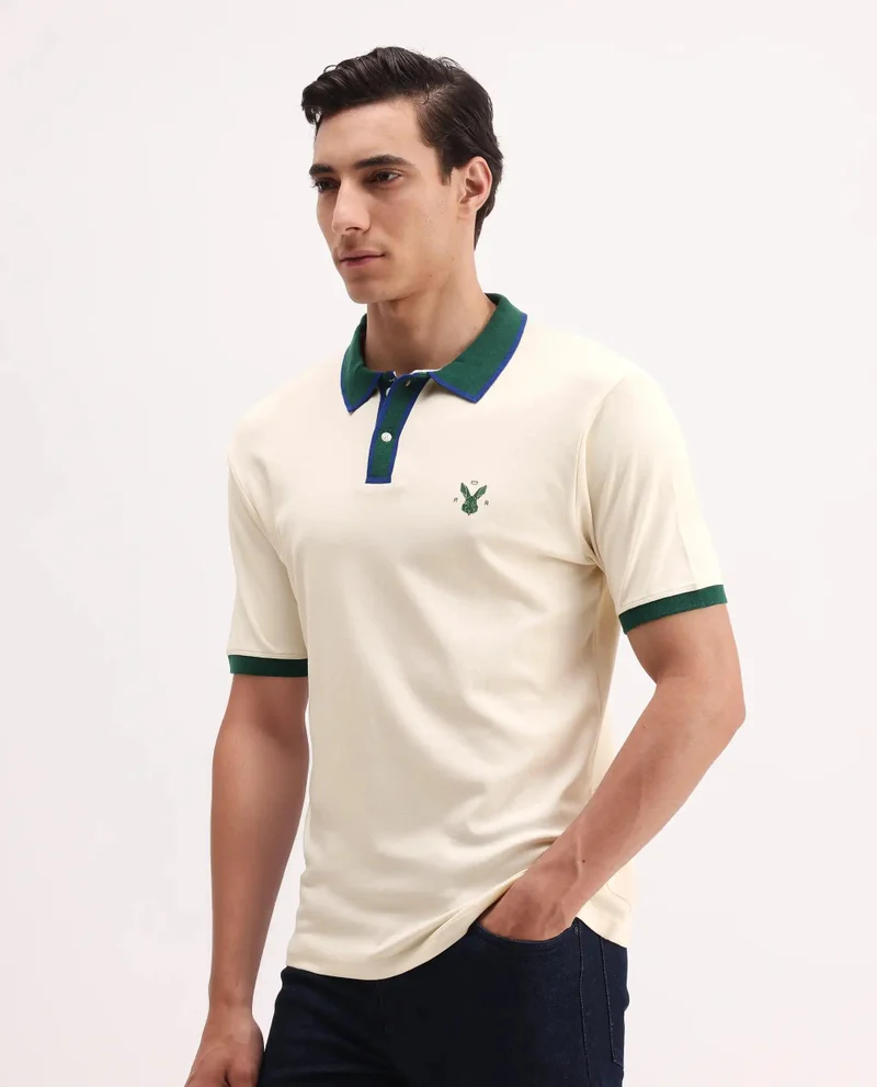 Rare Rabbit Men's Contrasting Details Knitted Polo