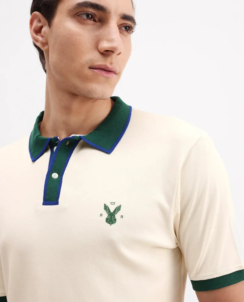 Rare Rabbit Men's Contrasting Details Knitted Polo