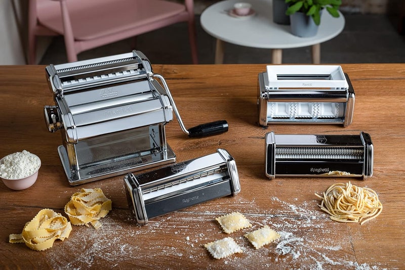 MARCATO MARCATO Made in Italy Multipast 4 Piece Pasta Maker Gift Set Includes Atlas 150 Classic Pasta Machine  ravioli  spaghetti  reginette  - Image 2