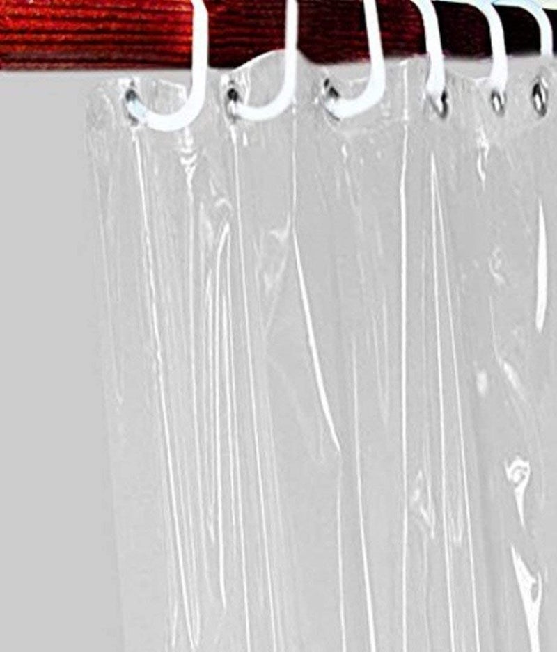 Yellow Weaves 0.30 MM Thickness Plastic AC Transparent Curtain - (4.5 X 8 Ft) 1 Curtain with 8 Hook - Image 3