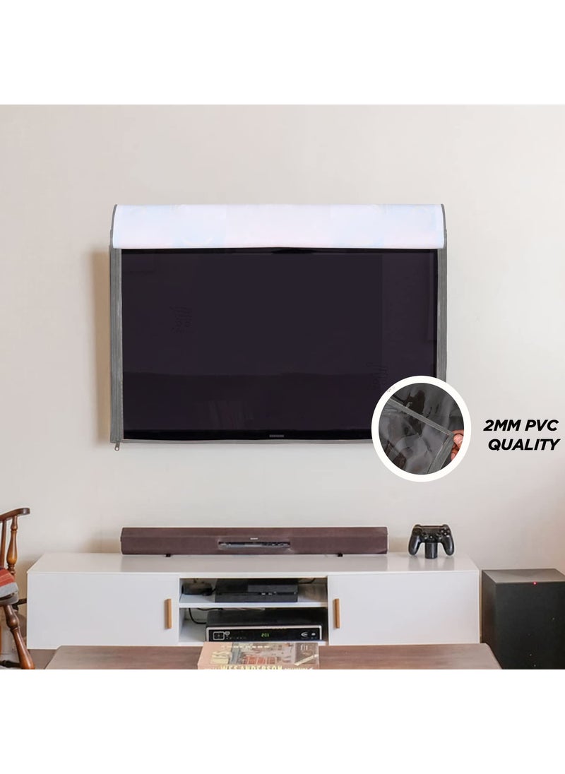 E-Retailer ERetailer Transparent LCDLED TV Protector Cover with Zipper Enclosure for 32 Inch Suitable for All Major Brand Model ColorBlack Size29x3x19 Inches  - Image 2