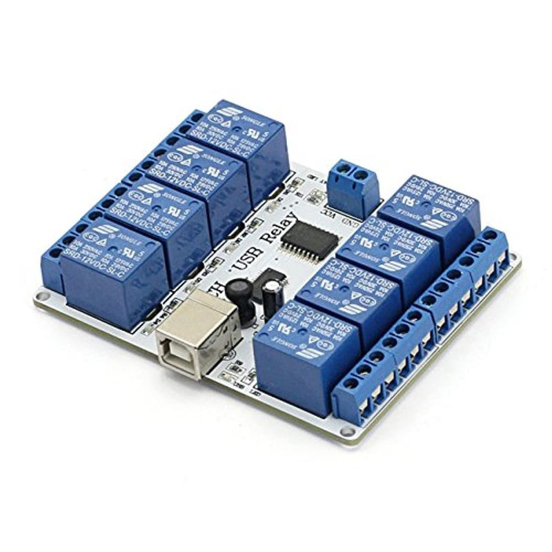 SainSmart USB Eight Channel Relay Board for Automation - 12 V - Image 1