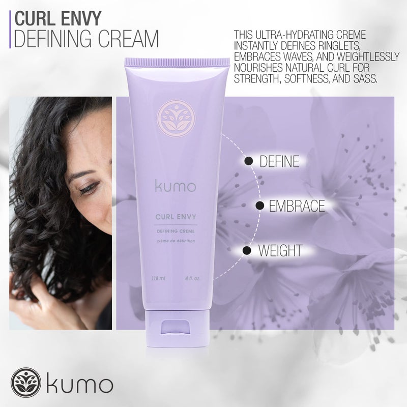 Kumo Curl Envy Defining Creme - With Argan Oil for Color Protection, Damaged, Frizzy Hair Concerns, Restorative, Organic, Sulfate & Paraben-Free, Phthalate & Gluten-Free, Cruelty-Free, Vegan - Image 2
