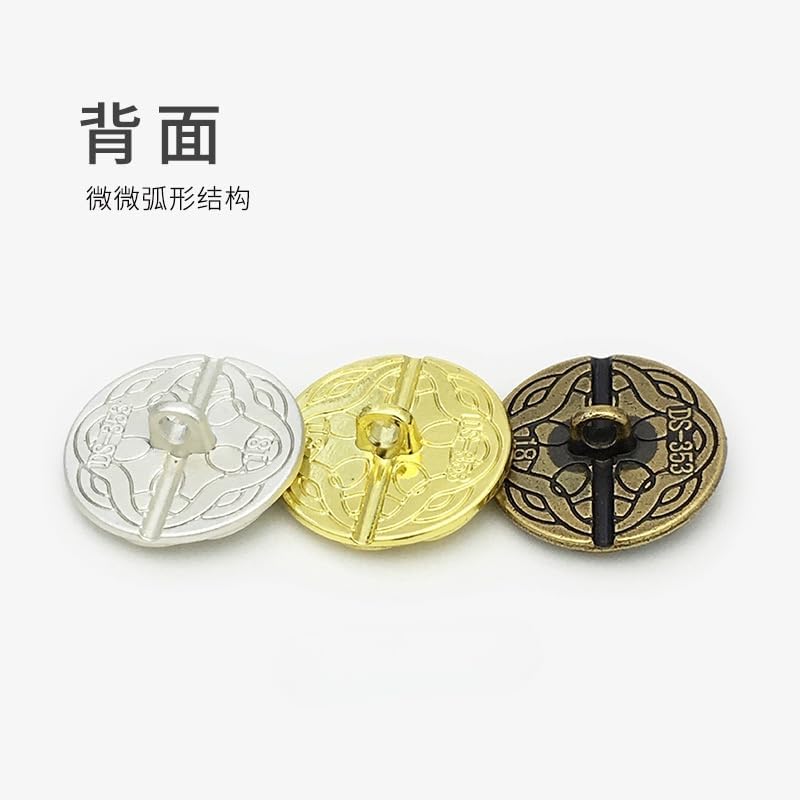 20 pcs 18/22mm Golden White Pearl Flower Buttons Coat for Sewing(Silver White,22 mm) - Image 5