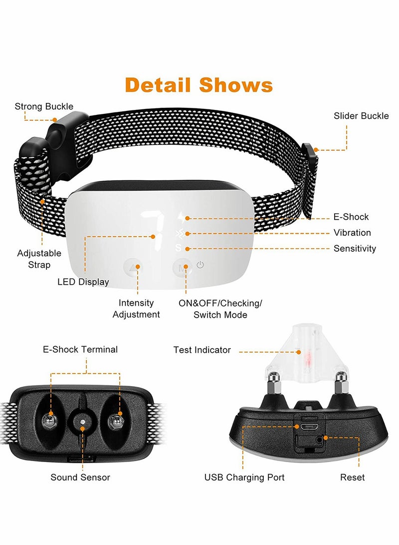 Rechargeable Dog Training Collar with 7 Sensitivity Levels for Effective Anti Barking Control - Image 3
