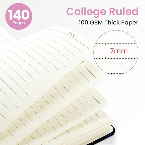 ZOTIA Lined Spiral Journal for Women, A5 Hardcover Cute Notebook for Work & Note Taking, Aesthetic Pretty Journal for Writing, 140 Pages, 6"x8", Celestial - Image 2