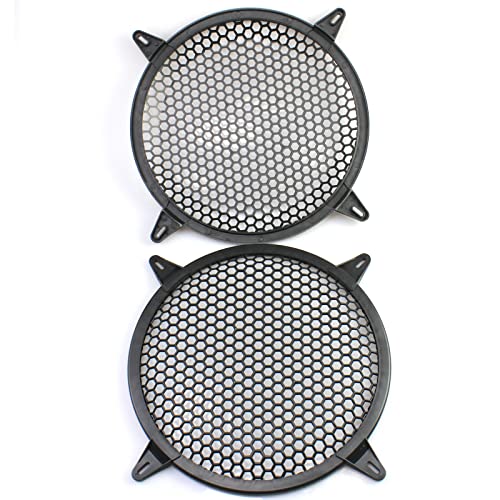 OZXNO 2 Pack 10 Inch Speaker Grills Subwoofer Grill Waffle Grill Guard Protector Covers with Mounting Screws ABS Mesh Round Subwoofer Speaker Cover - Image 3