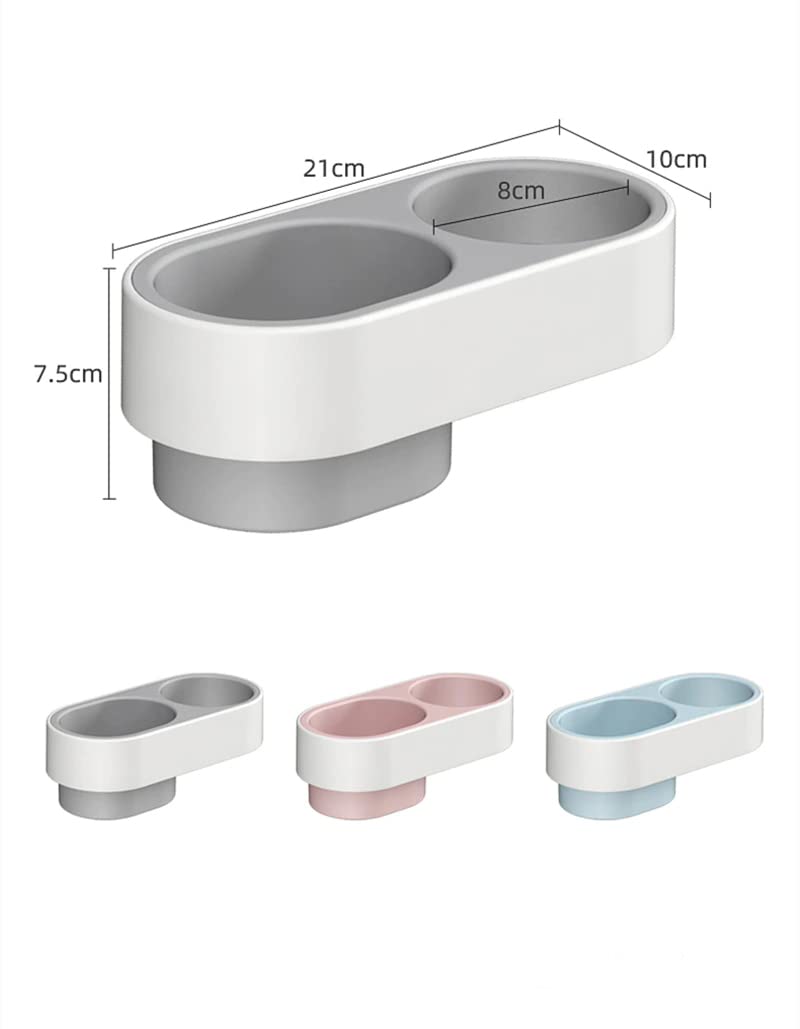 TGOPIT TGOPIT Hair Dryer Rack Comb Holder Self Adhesive Multipurpose Hair Dryer and Wall Mounted Hair Straightener Stand for Bathroom and Dressing Room Abs Plastic Material No Drilling Installation White - Image 3
