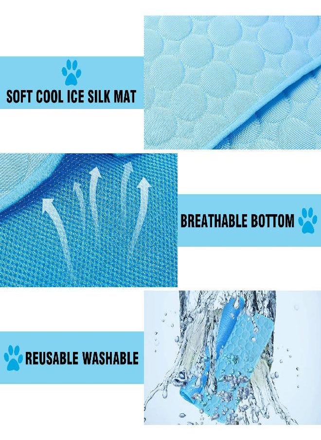 XinChangShangMao XinChangShangMao Dog Cooling Mat, Pet Dog Self Cooling Pad, Ice Silk Washable Summer Cooling Mat for Dogs Cats, Kennels, Crates and Beds  - Image 2