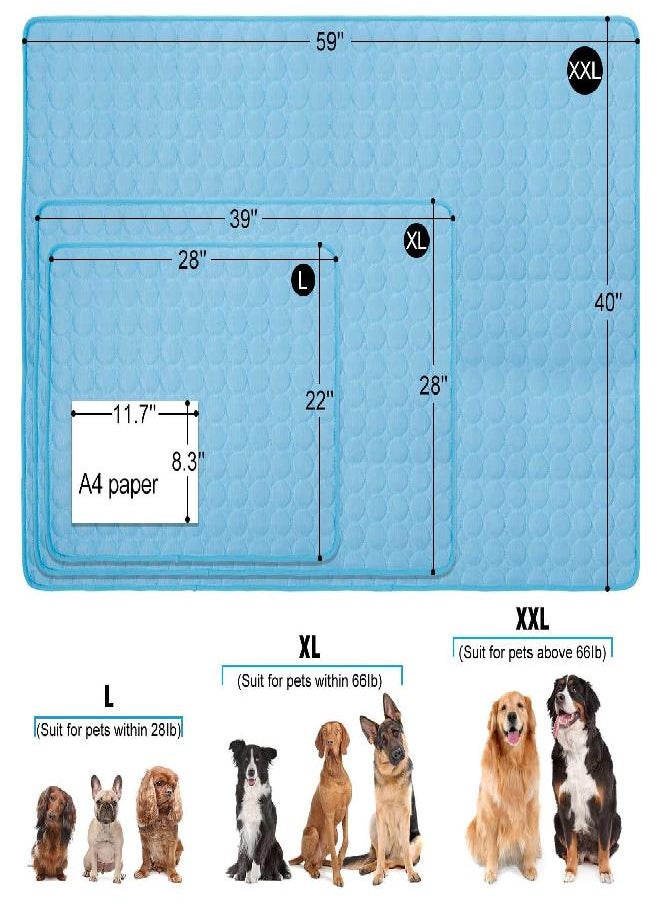 XinChangShangMao XinChangShangMao Dog Cooling Mat, Pet Dog Self Cooling Pad, Ice Silk Washable Summer Cooling Mat for Dogs Cats, Kennels, Crates and Beds  - Image 1