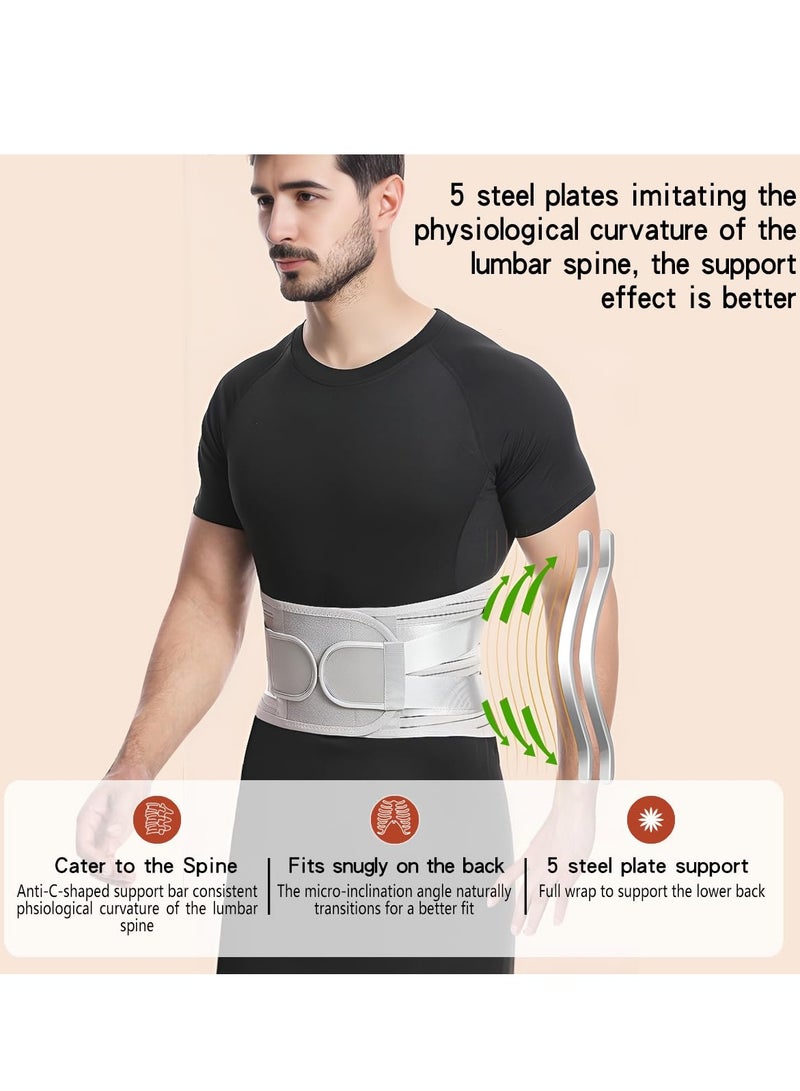 SYOSI Back Brace for Lower Back Pain Relief with Bionic Design, Lumbar Support Belt with Soft Breathable Knit Material for Herniated Disc， Sciatica, Back Support Belt for Men and Women (XL) - Image 2