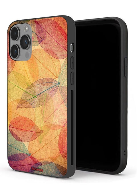 Apple iPhone 14 Pro Protective Case Leaves Abstract Digital Art