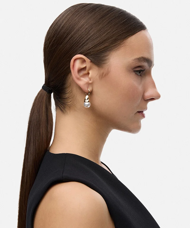 ابيكول Faux Pearl Drop Earrings