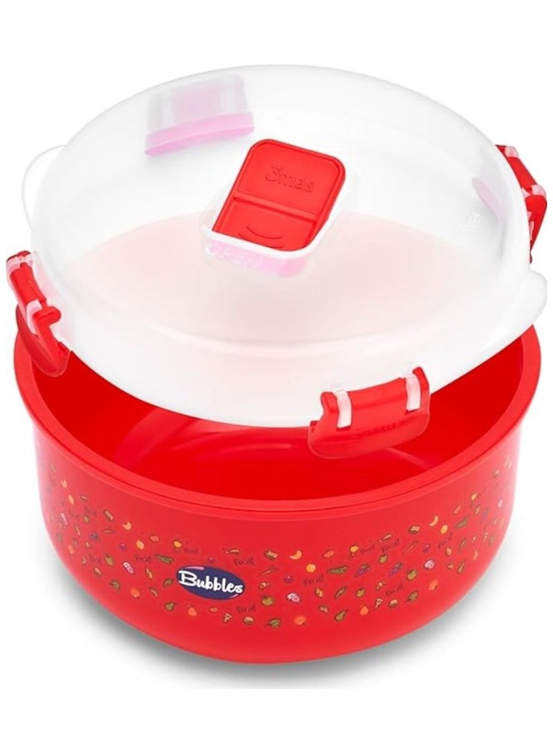 Bubbles Microwave Plate – Suitable for Kids from 6 Months + 2 Baby Feeding Spoons Gift Multicolor - Image 2