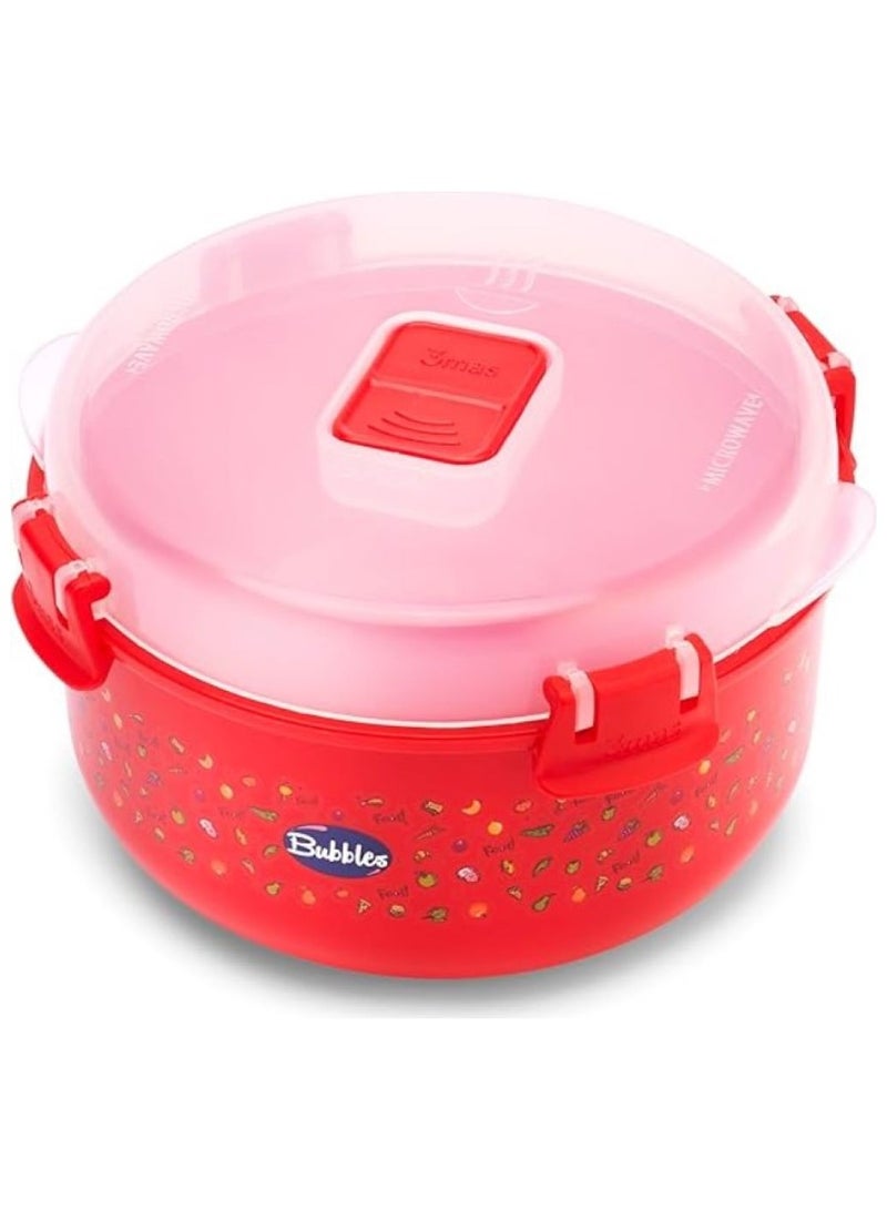 Bubbles Microwave Plate – Suitable for Kids from 6 Months + 2 Baby Feeding Spoons Gift Multicolor - Image 3