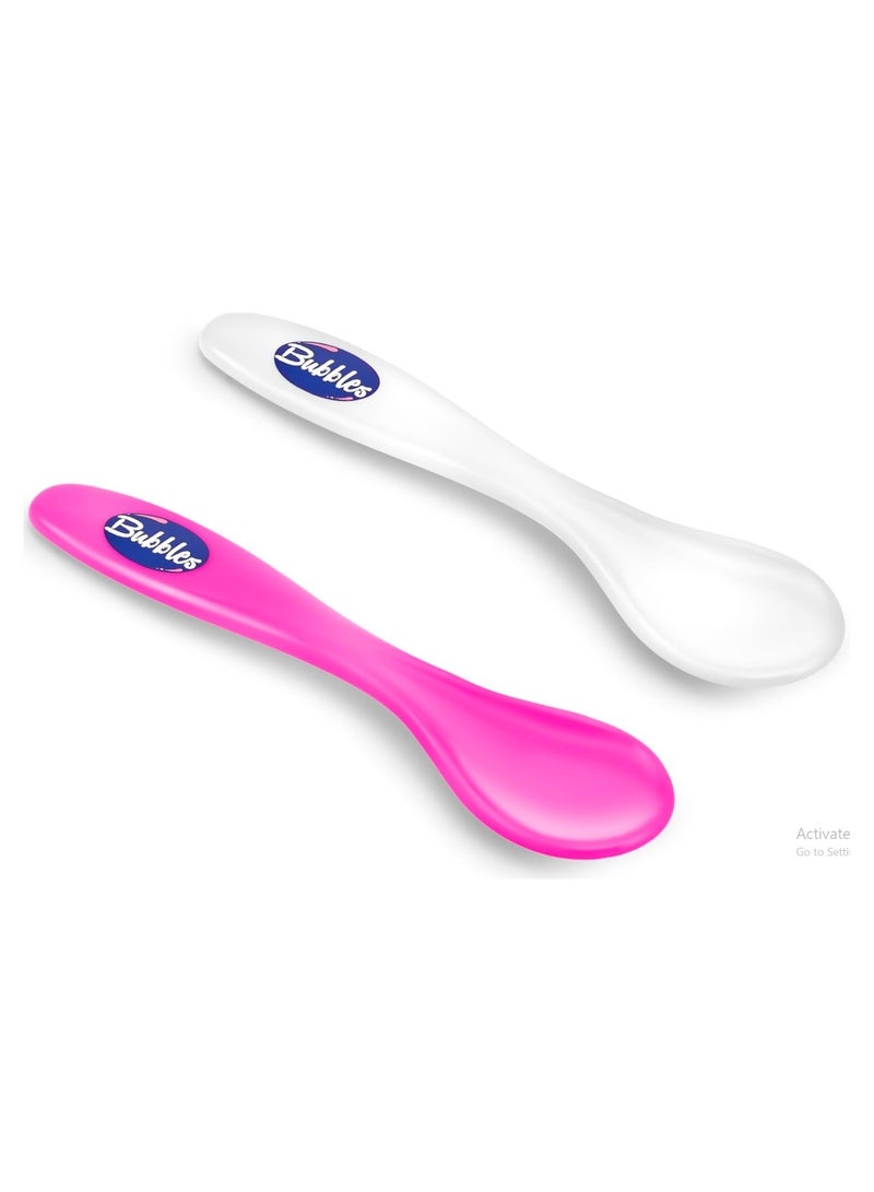 Bubbles Microwave Plate – Suitable for Kids from 6 Months + 2 Baby Feeding Spoons Gift Multicolor - Image 5
