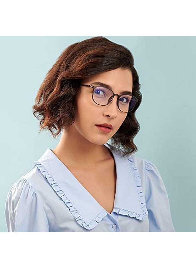 Lenskart Blu عدسات لنسكارت بلو | نظارات كمبيوتر زيرو باور زرقاء | نظارات ألعاب | مضادة للتوهج، خفيفة الوزن وتحجب الأشعة الضارة | نظارات حماية من الأشعة فوق البنفسجية | للرجال والنساء | متوسطة | LB E13528 - Image 4