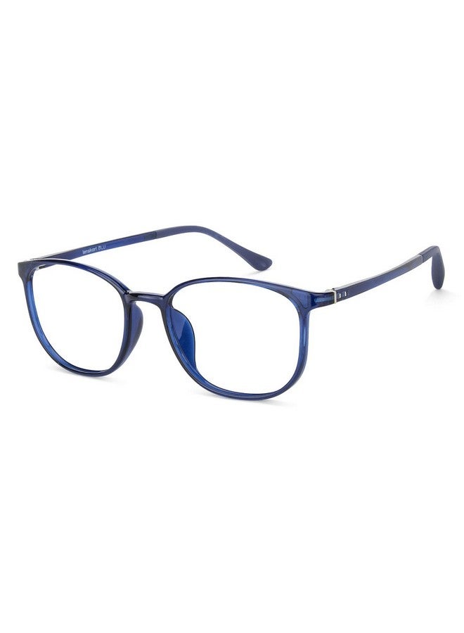 Lenskart Blu عدسات لنسكارت بلو | نظارات كمبيوتر زيرو باور زرقاء | نظارات ألعاب | مضادة للتوهج، خفيفة الوزن وتحجب الأشعة الضارة | نظارات حماية من الأشعة فوق البنفسجية | للرجال والنساء | متوسطة | LB E13528 - Image 2