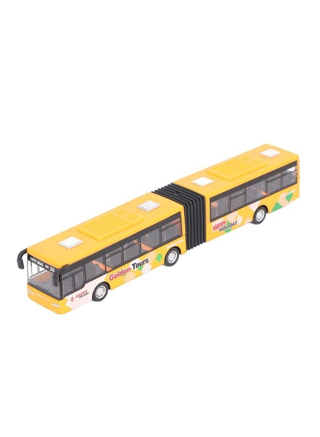 NIBEMINENT Double Section Bus Model Lengthen Educational Realistic Alloy Pull Back Toy for Daily Life  - Image 3
