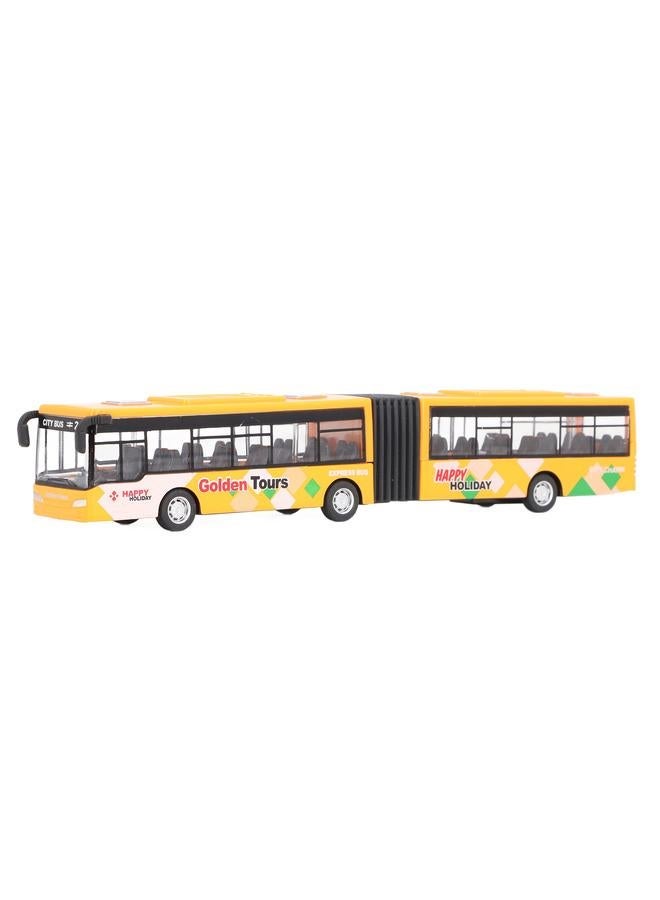 NIBEMINENT Double Section Bus Model Lengthen Educational Realistic Alloy Pull Back Toy for Daily Life  - Image 4
