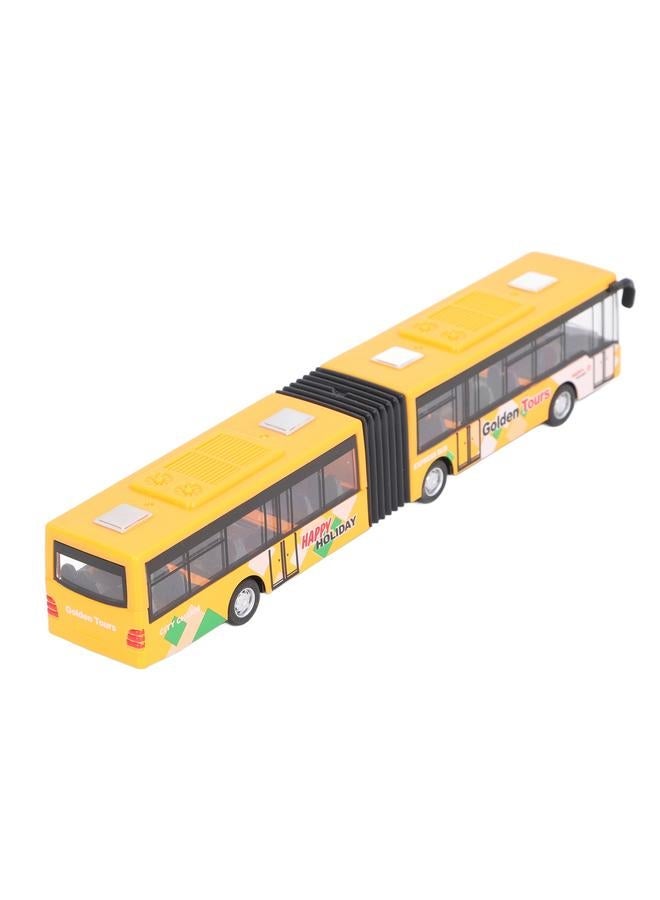 NIBEMINENT Double Section Bus Model Lengthen Educational Realistic Alloy Pull Back Toy for Daily Life  - Image 5