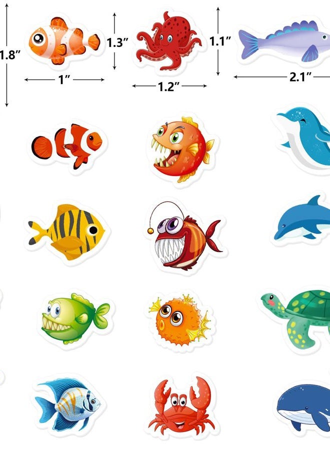 Fancy Land Sea Animals Foam Stickers Ocean Sea Life Shapes Foam Decals for Kids Crafts Party Decor Favors 200Pcs - Image 2