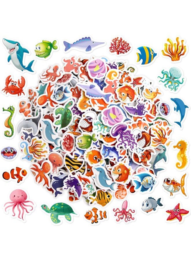 Fancy Land Sea Animals Foam Stickers Ocean Sea Life Shapes Foam Decals for Kids Crafts Party Decor Favors 200Pcs - Image 1