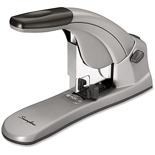 Swingline دباسة سوينجلين الثقيلة، سعة 120 ورقة، لمسة خفيفة، خالية من الانسداد، جهد مخفض، مضادة للميكروبات، معدنية، رمادية (90010) - Image 4