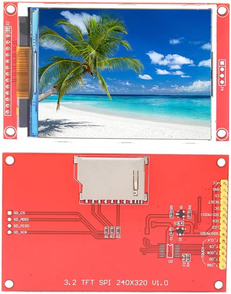 Wal front 3.2 inch 240x320 LCD Display Module, 65K Color, SPI Interface, Touch Function (Optional), SD Card Slot, ARM Driver, 2021 Model - Image 3