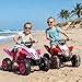 Costzon Kids ATV 12V 4Wheeler Quad Electric Vehicle w 7 mph Max Speed 15 Climbing LED Lights Music Wireless Connection Toddler Ride On ATV Toy Gift for Boys Girls Aged 3 Pink - Image 4