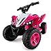 Costzon Kids ATV 12V 4Wheeler Quad Electric Vehicle w 7 mph Max Speed 15 Climbing LED Lights Music Wireless Connection Toddler Ride On ATV Toy Gift for Boys Girls Aged 3 Pink - Image 2
