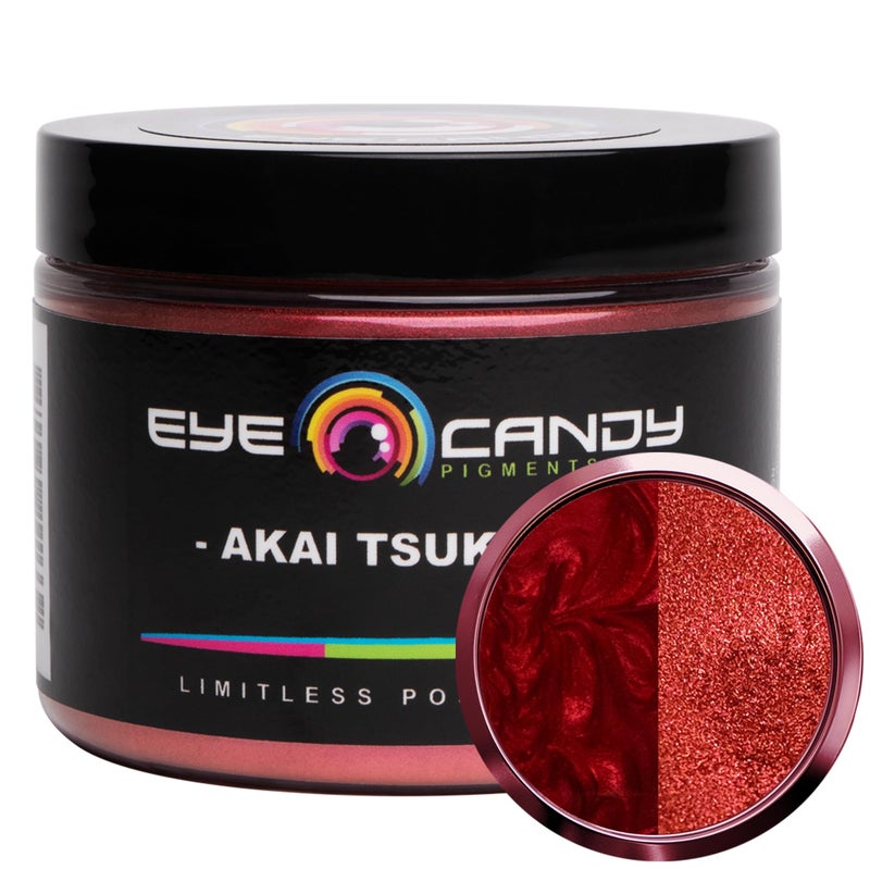 Eye Candy Pigments Premium True Red Mica Powder Akai Tsuki Red 50gr for Epoxy Resin Soap Paint Woodworking Acrylic Pouring Bath Bombs Fishing Lures DIY Arts and Crafts Additive