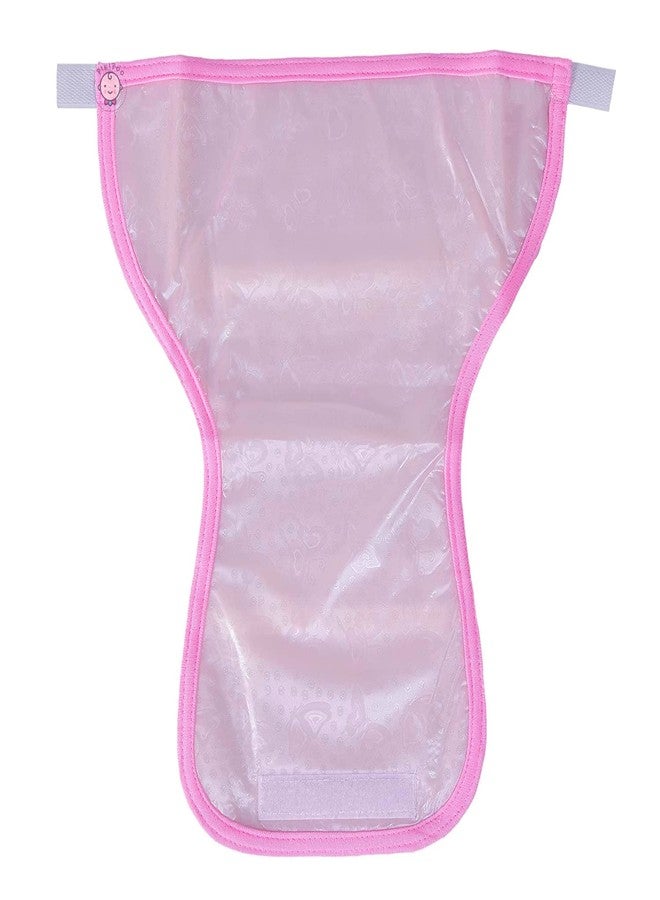 PIKIPOO Presents Baby Kids Soft PVC (Plastic) Diaper Joker Padded Baby Nappy Panty Training Pants with Inner & Outer Soft Plastic Reusable & Waterproof Multi (6-9 months, Pink) - Image 2