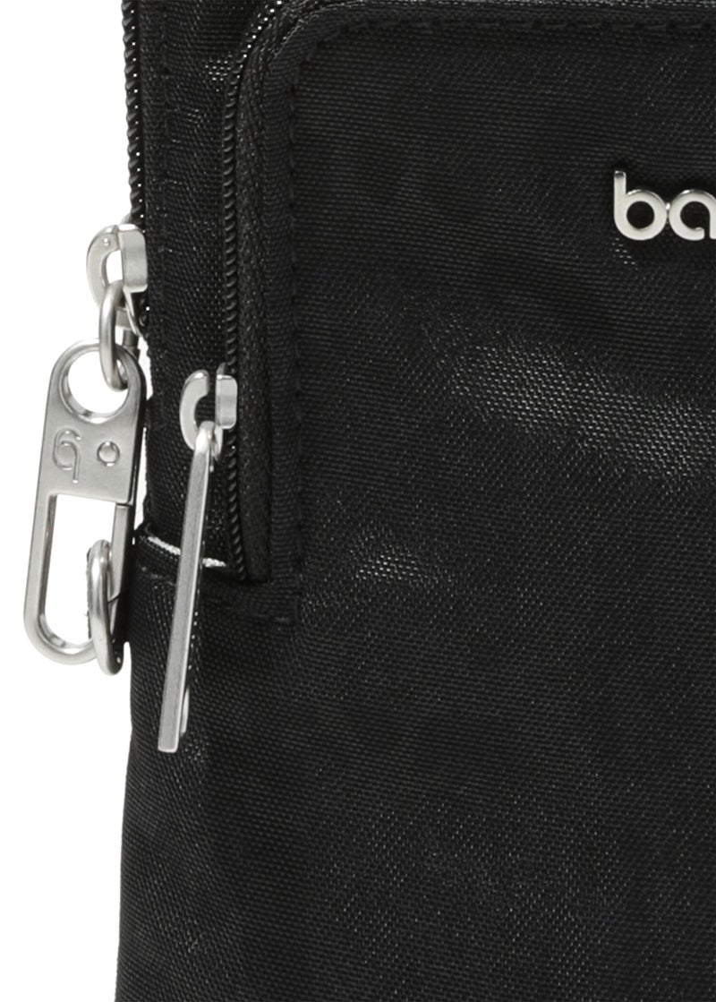 Baggallini Securtex Anti-Theft activity Crossbody Bag Black Cheetah - Image 2