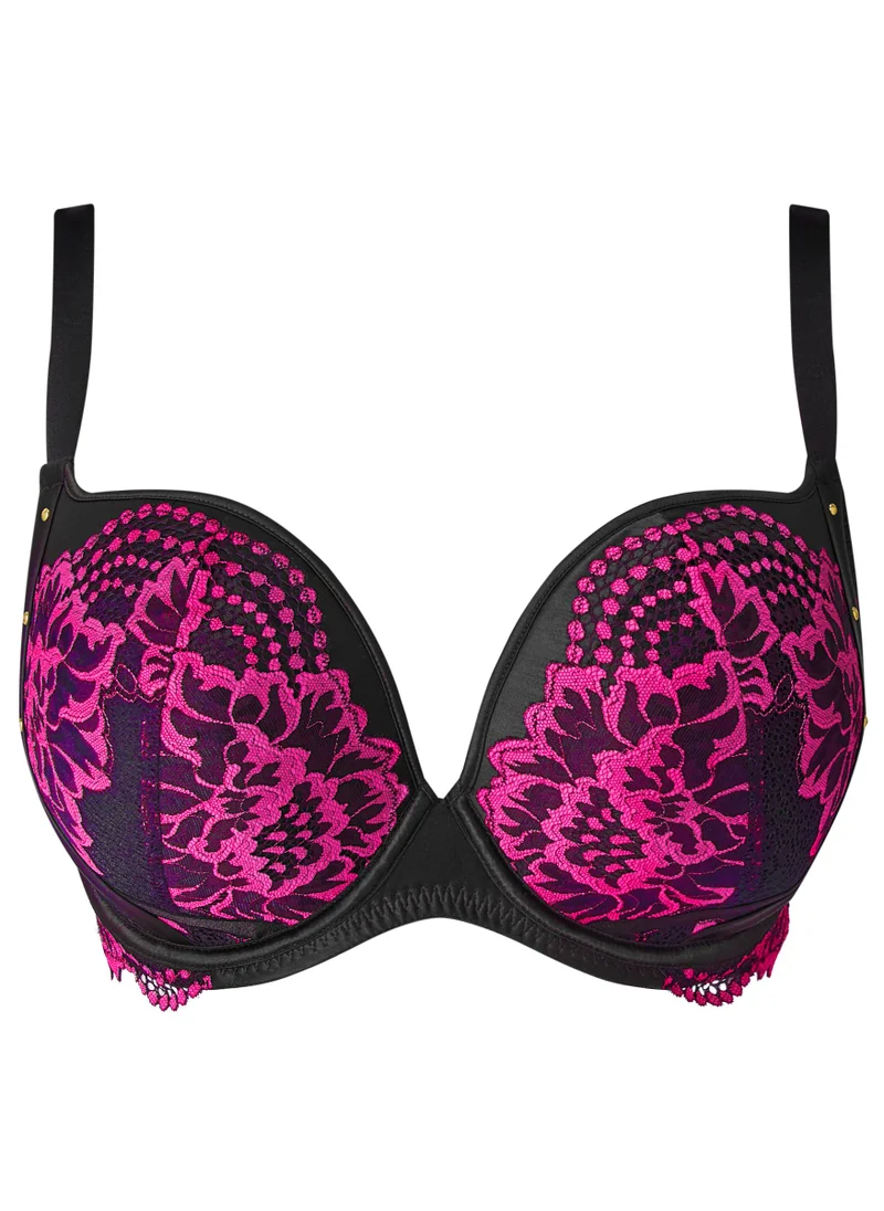 آن سمرز مشد مبطن بالدانتيل أسود وردي