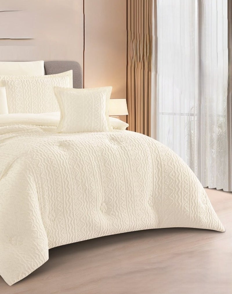 Elegant 8-piece summer bedspread set for a double bed, featuring a quilted design and microfiber material, sized 260x240 cm. - Image 2