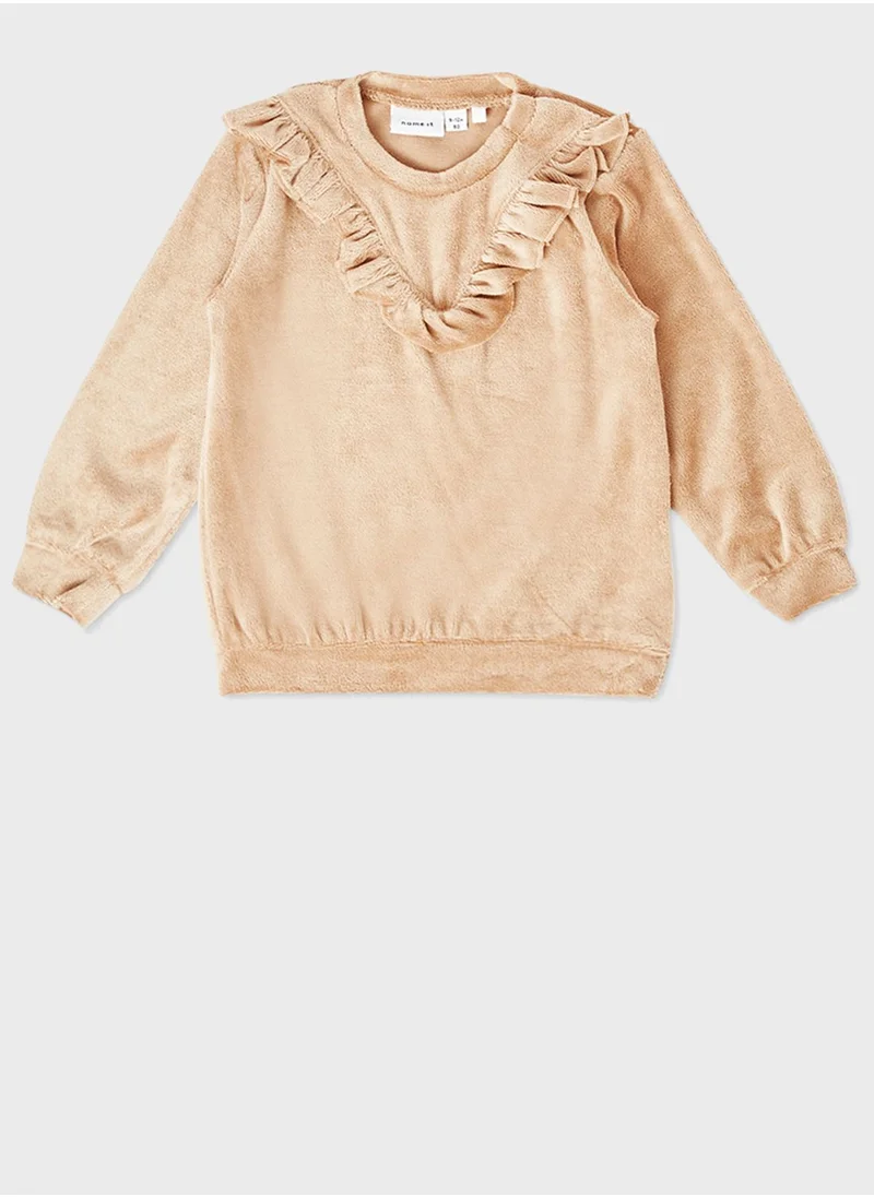 NAME IT Infant Ruffle Detail Sweatshirt