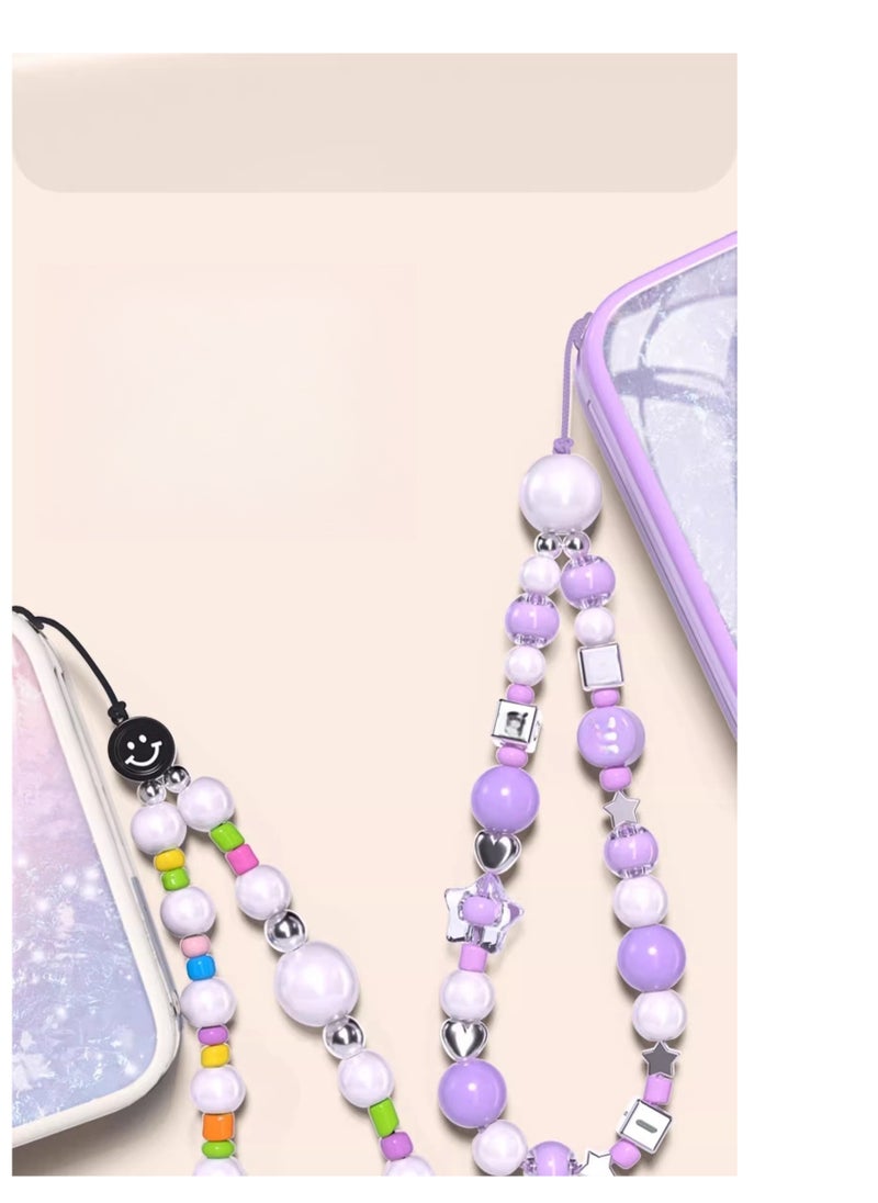 NOHON - Large Capacity Ultra-Thin 10000mAh Built-In Cable Super Fast Charging Power Bank With Pearl Hanging Chain - Image 1
