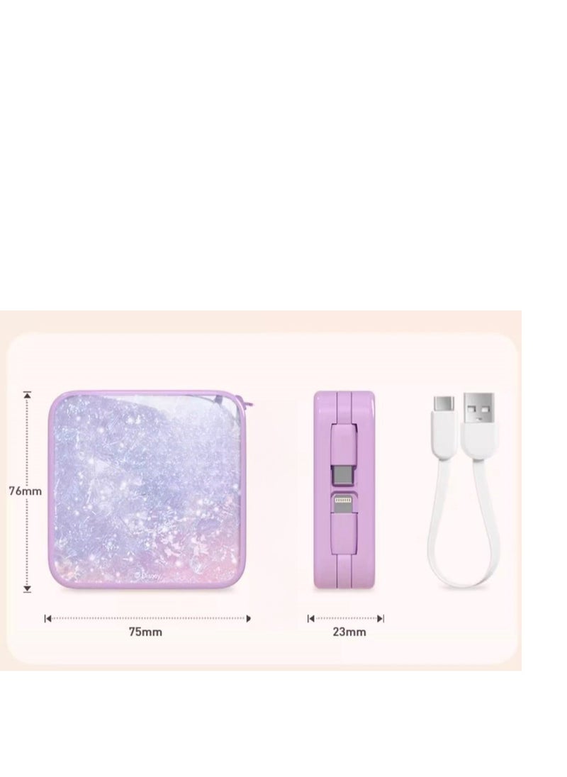 NOHON - Large Capacity Ultra-Thin 10000mAh Built-In Cable Super Fast Charging Power Bank With Pearl Hanging Chain - Image 1