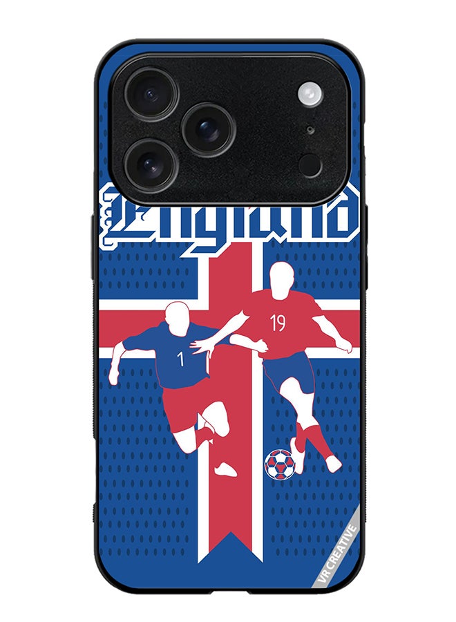 VR CREATIVE Protective Case Cover For Apple iPhone 17 Pro Max Sports Soccer Football England Design Multicolour