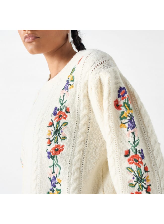 Lee Cooper Lee Cooper Embroidered Crew Neck Jumper with Long Sleeves  - Image 4