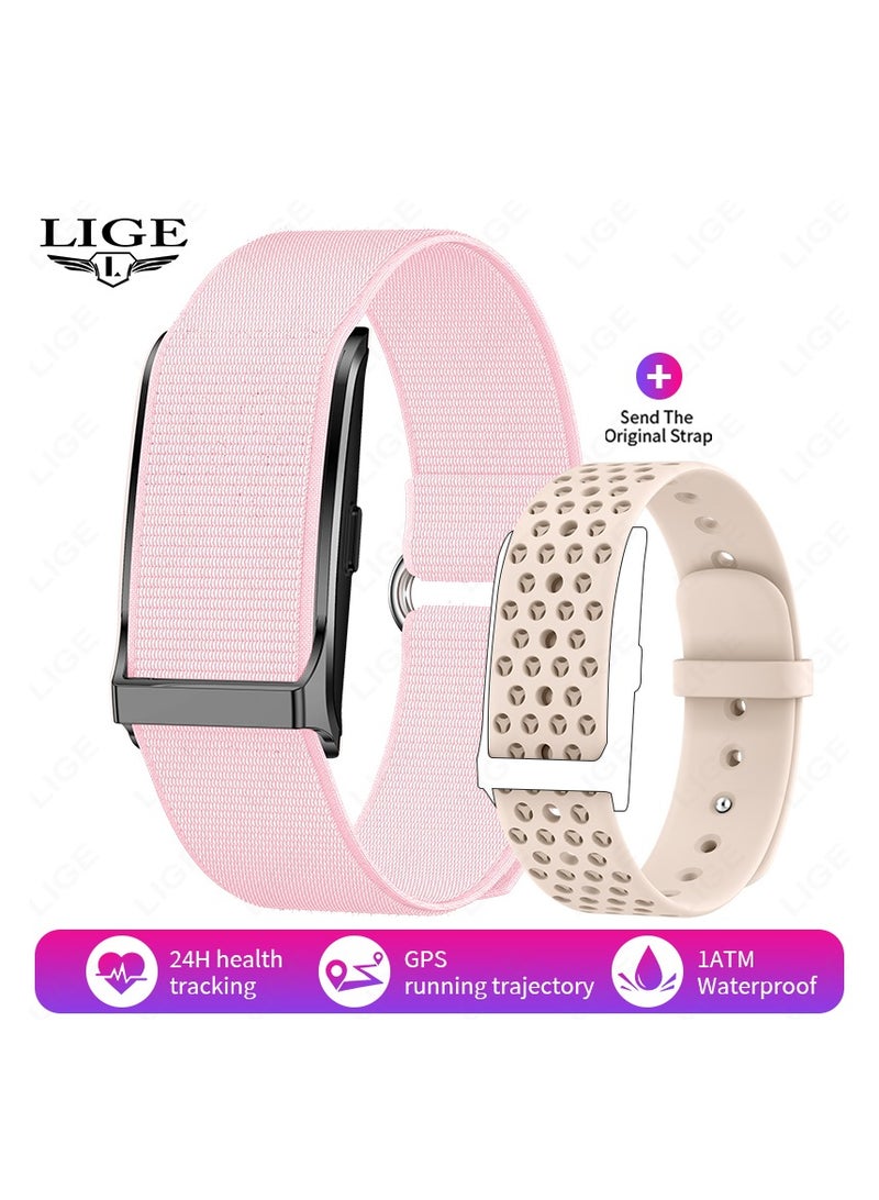 LIGE 24h Health Tracking Women's Smart Bracelet for Sports Heart Rate Monitoring Activity Lightweight Fitness Tracker for Ladies Smart Band Waterproof Two Replaceable Straps  - Image 1