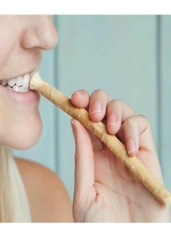 Miswak stick Tooth brush/Datun/Natural Wooden Miswak Stick for White & HealthyTeeth/Chewing Stick Natural Flavored Organic Herbal Teeth Cleaning Vacuum Sealed Whitening Breath Freshener/Pack of 20 - Image 5