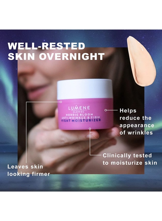 Lumene Nordic Bloom [Lumo] Anti-Wrinkle & Firm Night Moisturizer - Hydrating Face Moisturizer for Visibly Radiant & Smooth Skin - Formulated with Pre-Retinol Complex + Lingonberry Extract (1.7 oz) - Image 4
