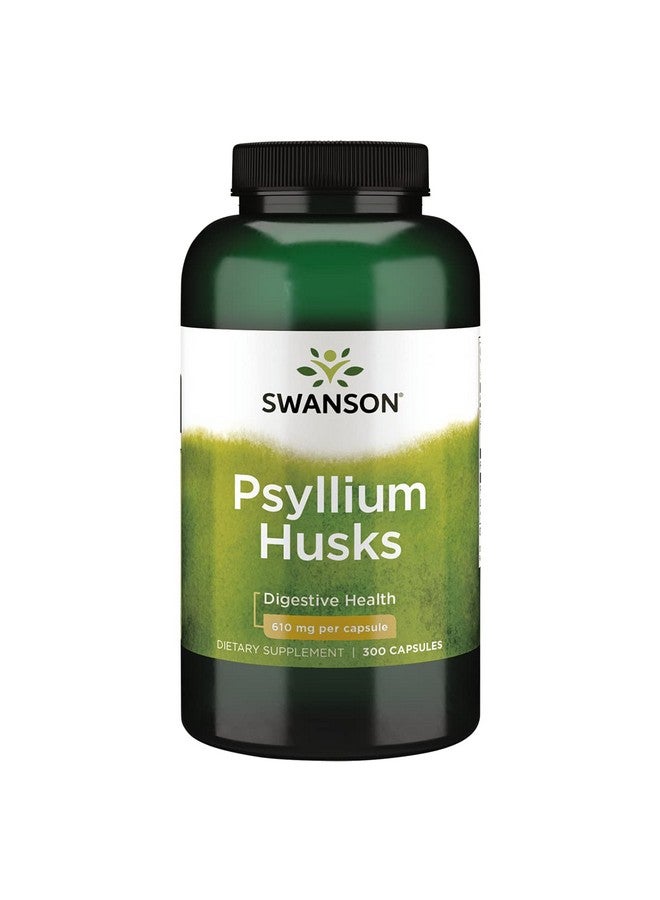 SWANSON مكمل غذائي من الألياف الغذائية من قشور السيليوم 610 مجم 300 كبسولة - Image 2