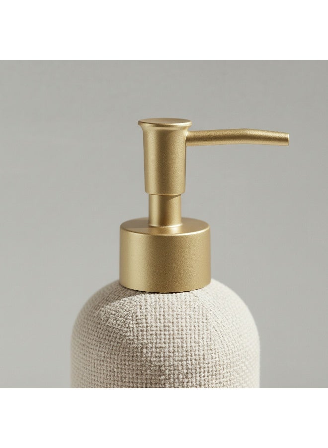 Home Box Satin Resin Soap Dispenser in Beige - Image 2