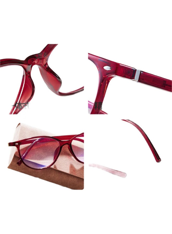 BORSIYZOL Women'S High Definition Anti-Blue Light Reading Glasses 8016 Bright Black +200 Degrees - Image 1