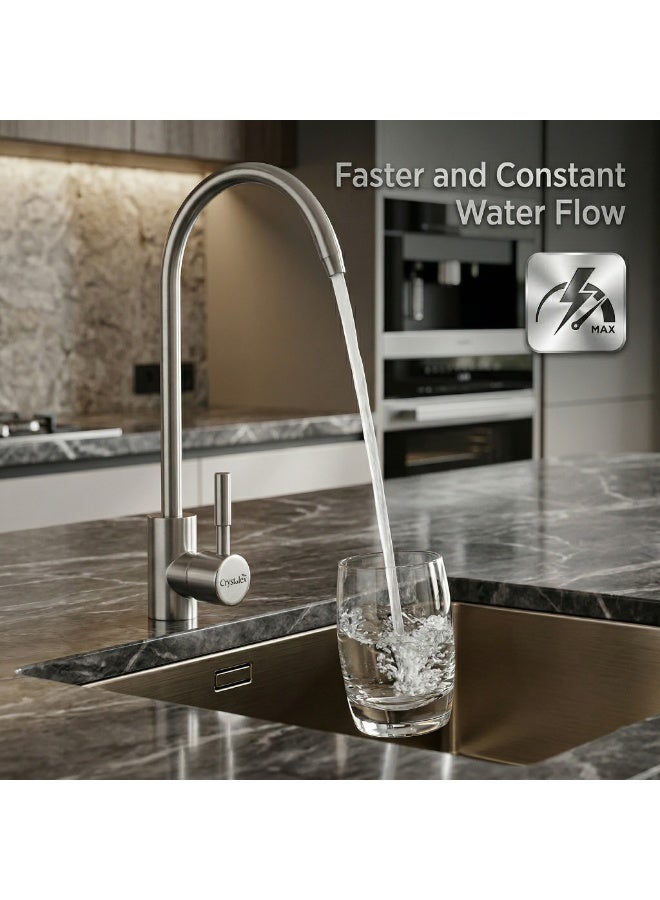 Crystolex Stainless Steel Faucet for RO Water Purifier (50–400 GPD) – 304 Grade Lead-Free Sink Tap, Rust & Corrosion Resistant, Easy Installation Drinking Water Tap – Heavy Duty Kitchen Faucet UAE - Image 3
