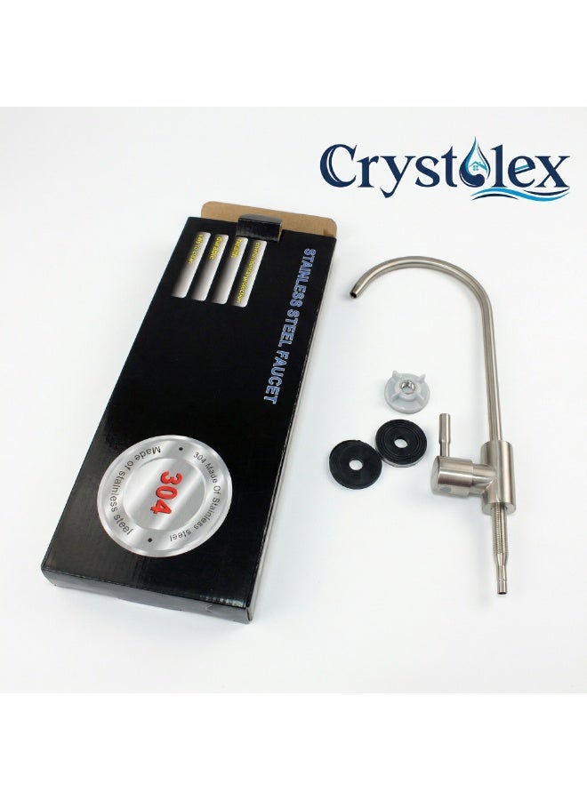 Crystolex Stainless Steel Faucet for RO Water Purifier (50–400 GPD) – 304 Grade Lead-Free Sink Tap, Rust & Corrosion Resistant, Easy Installation Drinking Water Tap – Heavy Duty Kitchen Faucet UAE - Image 2