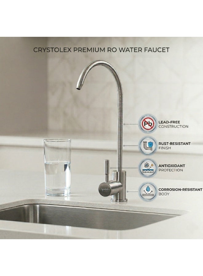Crystolex Stainless Steel Faucet for RO Water Purifier (50–400 GPD) – 304 Grade Lead-Free Sink Tap, Rust & Corrosion Resistant, Easy Installation Drinking Water Tap – Heavy Duty Kitchen Faucet UAE - Image 5